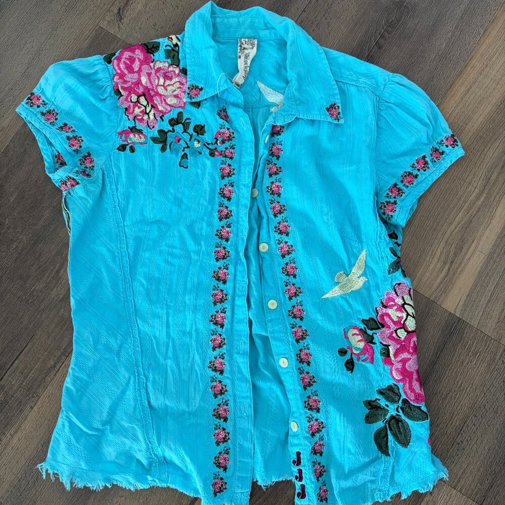 Embroidered ladies shirt.